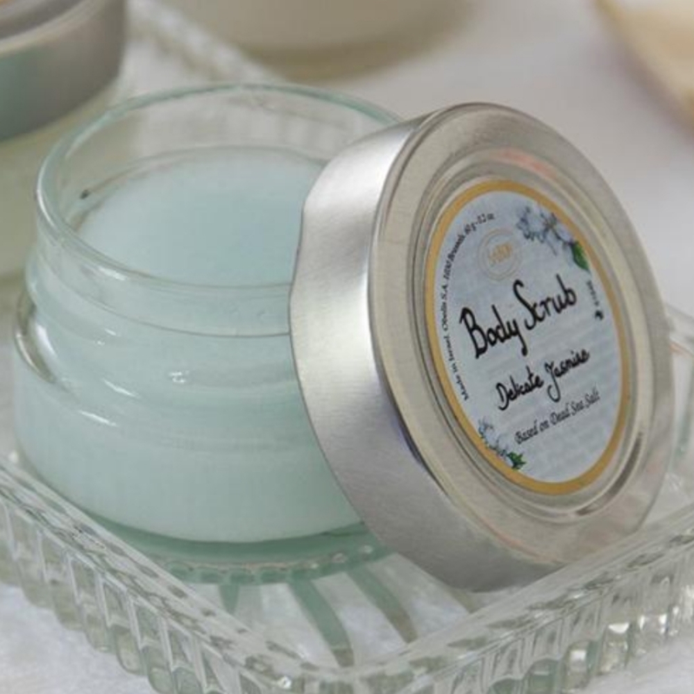 SABON DELICATE JASMINE DEAD SEA SALT EXFOLIATING BODY SCRUB.